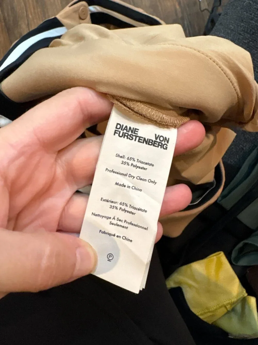 Diane Von Furstenberg tan khaki dress pants - Picture 5 of 5